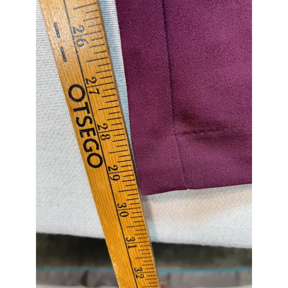 Old Navy Women's High-Rise Wide Leg Trouser Pants Pleated Front Size L Purple - Picture 9 of 11